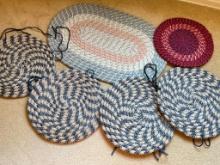 Small Braided Rug with Chair Cushions