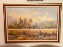 Vintage Framed Painting on Canvas - Artist Signed