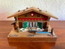 Vintage Swiss Chalet Music Box