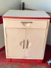 Vintage Free Standing Metal Cabinet Section