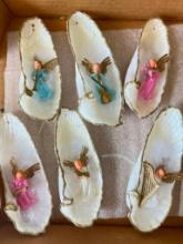 Set of Vintage Shell Ornaments