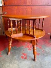 Vintage Wooden Round End Table