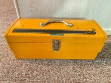 Vintage Metal Tool Box with Contents