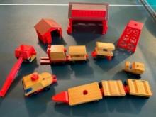 Vintage Plastic and Wooden Play Set