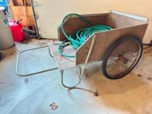 Large Yard Cart with Hoses and Pogo Stick