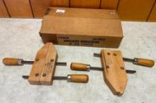 2 Jorgensen 8" Jaw Length Wood Clamps in Box