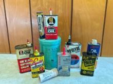 Group of Vintage Oil Type Cans