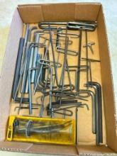 Large Group of Allen and T-Handle Wrenches