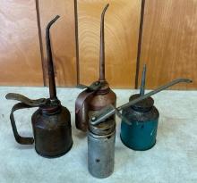 Group of 4 Vintage Oil Cans