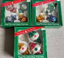Group of Vintage Glass Christmas Ornaments