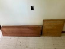 Two Slabs of Wood (56"x15") and a Piece of Butcher Block