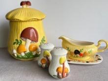 Group of Vintage Mushroom Kitchen Items