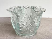 Vintage Westmoreland Ruffled Glass Bowl