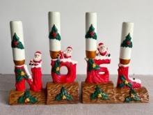 Vintage Ceramic Christmas NOEL Decor Set