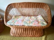 Vintage Wicker Loveseat
