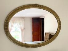 Vintage Composite Oval Mirror