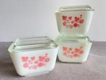 Set of Vintage Pyrex Refrigerator Containers