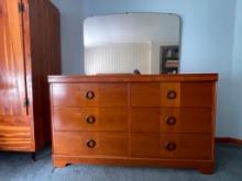 Vintage Chest of Drawers with Wall Mounted Mirror