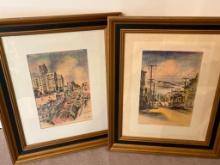 Pair of San Francisco Landmark Prints by Alec Stern