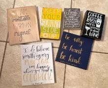 Group of Small Contemporary Signs