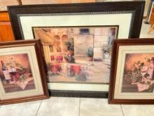 Set of Three Contemporary Wine and Cafe Prints