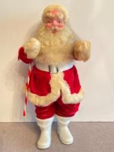 Vintage Plastic and Felt Santa Claus