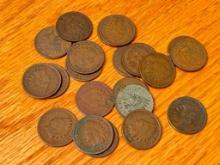 Group of Indian Head One Cent Pieces