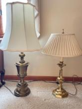 Pair of Brass Lamps