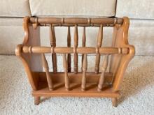 Vintage Wooden Magazine Rack