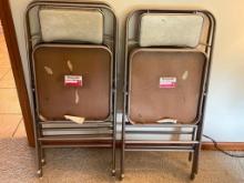 Set of 4 Folding Metal Chairs