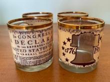 Set of 4 Patriotic Rocks Glasses