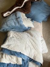 Group of Comforters and Blankets