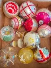 Group of Vintage Glass Christmas Ornaments