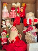 Group of Vintage Christmas Ornaments and Decor