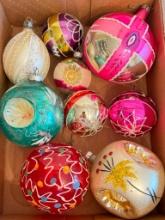 Group of Glass Christmas Ornaments