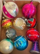 Group of Glass Christmas Ornaments