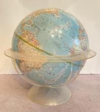 Vintage Globe in Plastic Stand and with Cover
