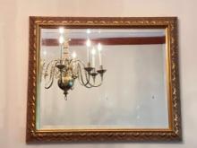 Gold Beveled Framed Mirror