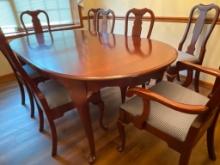 Mahogany Dining Room Table with 8 Chairs