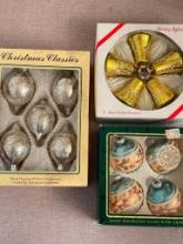 Group of Vintage Glass Christmas Ornaments