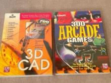 Vintage 300 Arcade Games and 3D CAD Software for Windows 95 on CD ROM