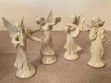 Set of 4 Dresden Porcelain Angels