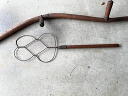Sickle Bar Handle and Antique Rug Beater