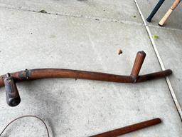 Sickle Bar Handle and Antique Rug Beater