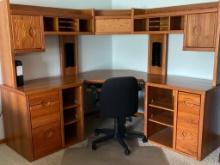 Large Wooden Corner Desk