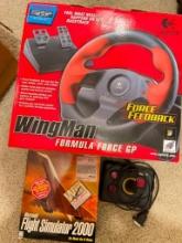Flight Simulator Video Game with Gaming Accessories