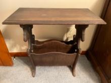 Vintage Wooden Table / Magazine Rack