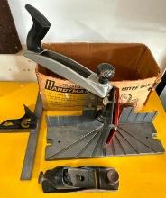 Vintage Hand Tool Lot with Miter Box, Rasp, Plane and Square