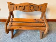 Wooden Time Out Bench