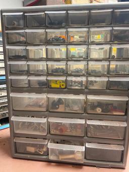 Group of 3 Garage Nut and Bolt Organizers with Contents